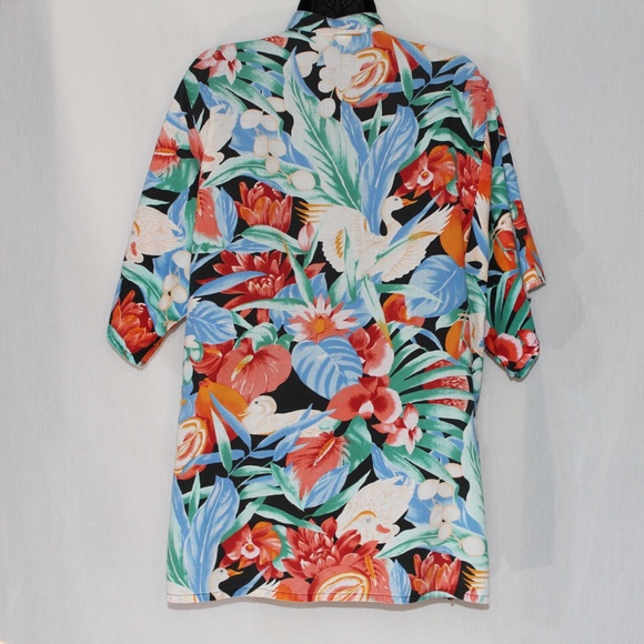 Gideon Oberson unisex Size 42 tropical hawiian floral print button shirt. - Picture 4 of 12